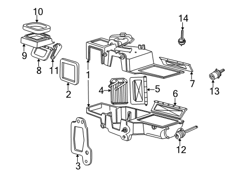 2001 Ford Explorer HVAC Case Diagram