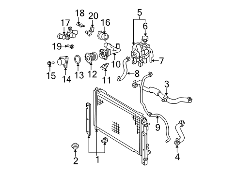 2008 Ford Escape Hose - Supply Tank To Radiator Diagram for 8L8Z-8075-A