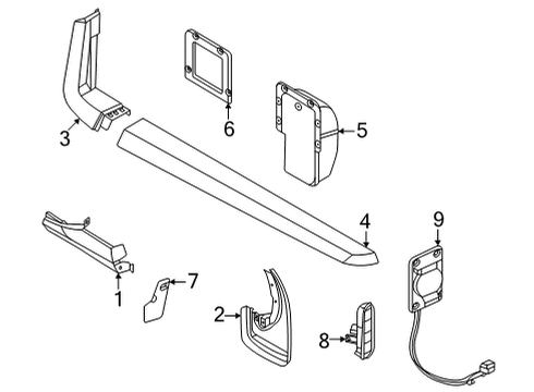 2022 Ford Maverick PANEL ASY - OUTSIDE FINISH Diagram for NZ6Z-60101A04-A