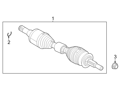 2023 Ford F-150 Lightning Drive Axles - Rear Diagram