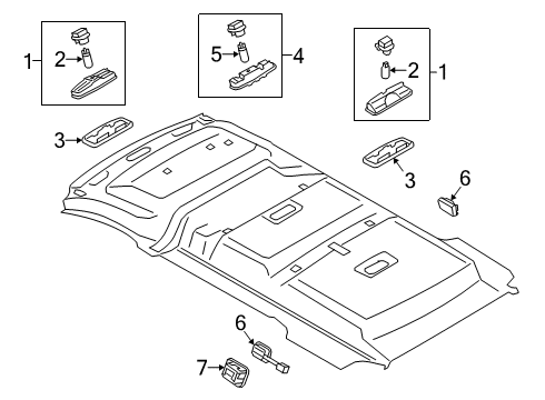 2023 Ford Transit Connect Overhead Lamps Diagram