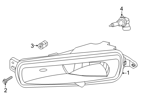 2023 Ford Transit-150 Lamp Assembly - Fog - Front Diagram for F1EZ-15201-A