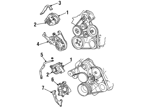 1995 Ford Windstar Pulley Diagram for F8PZ-10344-HA