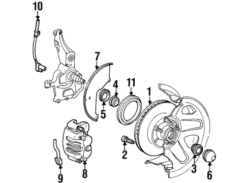 2000 Mercury Mountaineer Front Brakes Diagram