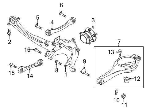 2015 Lincoln MKC Arm Assy - Rear Suspension Diagram for EJ7Z-5500-A