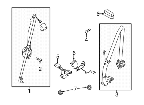 2022 Ford Bronco Seat Belt Diagram