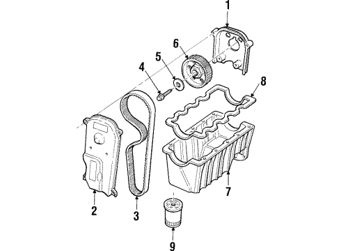 1997 Mercury Tracer Filters Diagram 2 - Thumbnail