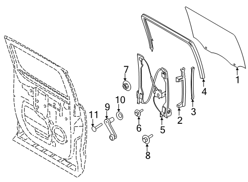 2021 Ford F-350 Super Duty Rear Door Diagram