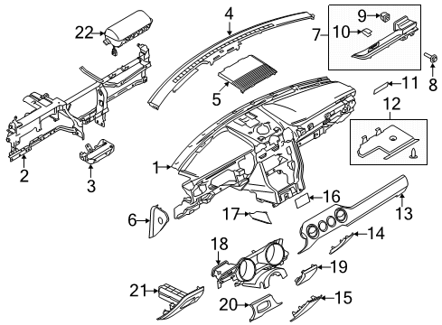 2023 Ford Mustang Instrument Panel Diagram