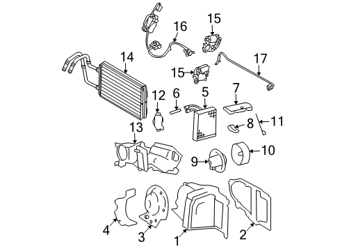 2011 Lincoln Town Car HVAC Case Diagram