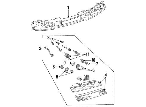 1993 Lincoln Mark VIII Bulbs Diagram