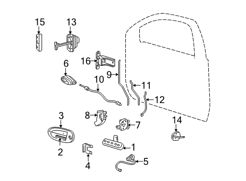 2007 Ford Freestyle Regulator - Window - Less Motor Diagram for 8F9Z-7427009-A