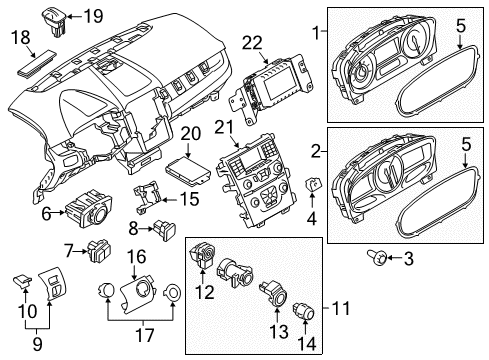 2011 Ford Edge Instrument Cluster Diagram for BT4Z-10849-CC