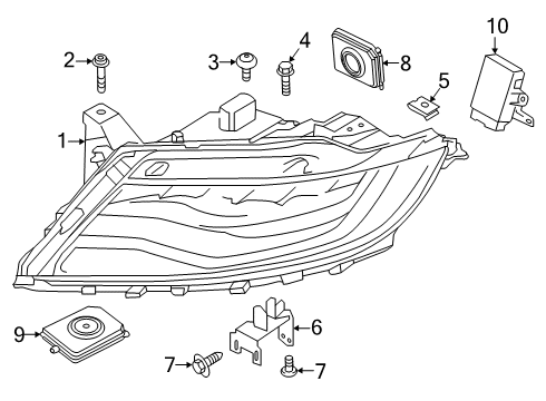 2019 Lincoln Nautilus Headlamps Diagram