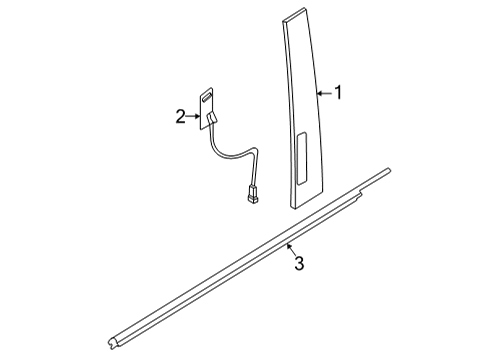 2022 Ford Maverick APPLIQUE - DOOR TRIM PANEL Diagram for NZ6Z-21275A37-BA