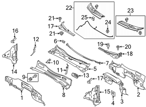 2023 Ford F-150 Cab Cowl Diagram 4 - Thumbnail