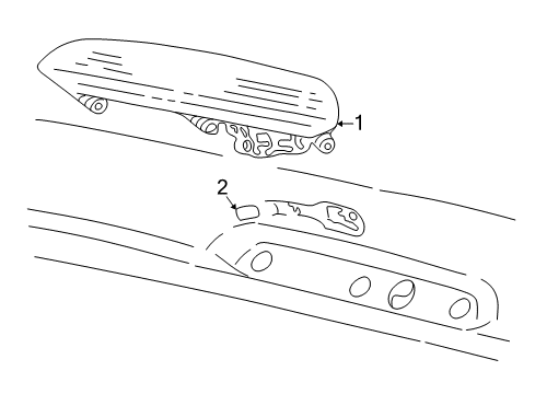 2003 Ford Explorer Sport Lamp Assembly - Rear - High Mounted Diagram for 1L2Z-13A613-AA