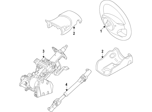 2022 Ford Mustang Mach-E WHEEL ASY - STEERING Diagram for LJ8Z-3600-GC