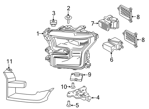 2016 Ford F-150 Bulbs Diagram