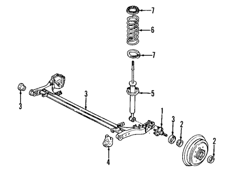 1995 Ford Aspire "O" RING Diagram for E8BZ-1S177-B