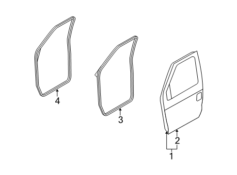 2013 Ford E-150 Front Door, Body Diagram