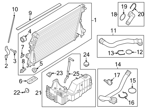 2023 Ford F-250 Super Duty Reinforcement - Radiator Support Diagram for HC3Z-8124-B