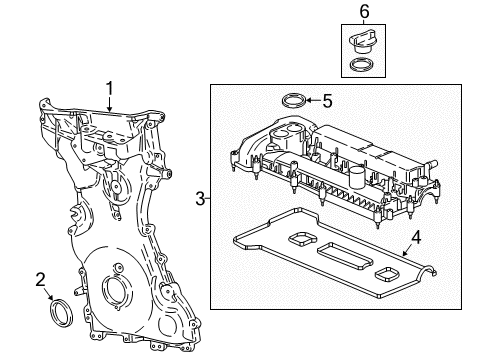 2019 Ford EcoSport Valve & Timing Covers Diagram