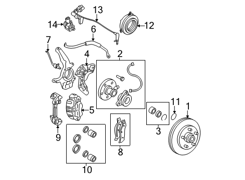 2003 Ford Expedition Caliper With Pads Diagram for 2L1Z-2B120-BA