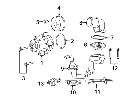 2008 Ford F-350 Super Duty Water Pump Diagram