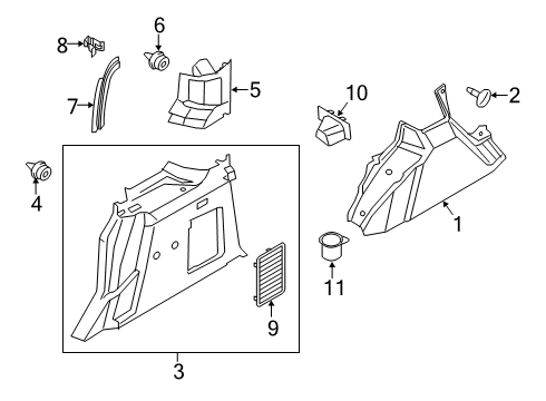 2019 Ford Transit Connect Interior Trim - Side Panel Diagram 5 - Thumbnail