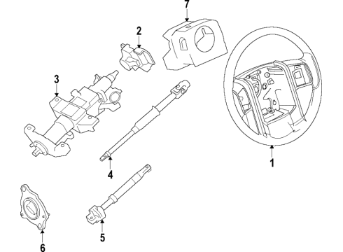 2018 Ford F-150 Steering Column & Wheel, Steering Gear & Linkage Diagram 1 - Thumbnail