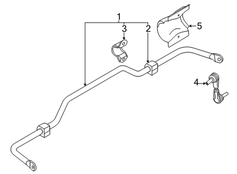 2023 Ford Maverick Rear Suspension, Lower Control Arm, Stabilizer Bar, Suspension Components Diagram