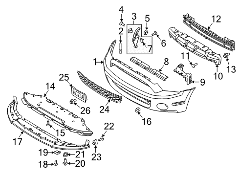 2010 Ford Mustang Front Bumper Diagram 3 - Thumbnail