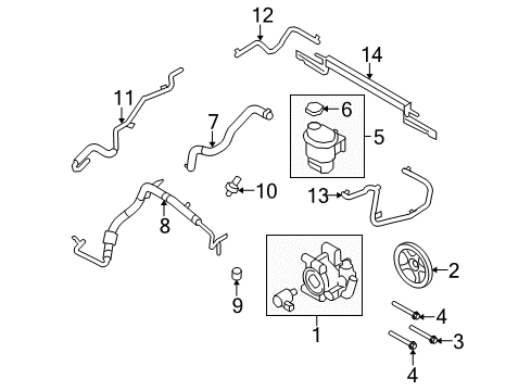 2011 Ford Flex Hose Assembly Diagram for AA5Z-3A713-C