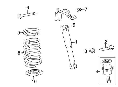 2009 Ford Fusion Shocks & Components - Rear Diagram