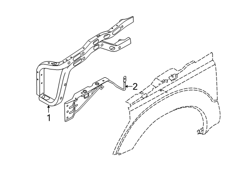 2011 Ford F-250 Super Duty Inner Components - Fender Diagram