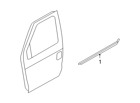 2012 Ford E-150 Exterior Trim - Front Door Diagram