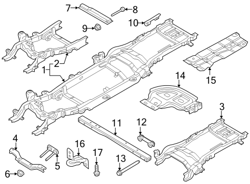 2023 Ford F-250 Super Duty BRACKET - TRAILER COUPLING SUP Diagram for PC3Z-5L028-B