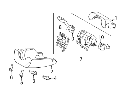 2019 Ford SSV Plug-In Hybrid Shroud, Switches & Levers Diagram