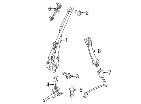 2013 Lincoln MKS Seat Belt Diagram