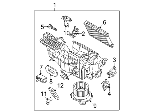 2010 Ford Focus HVAC Case Diagram