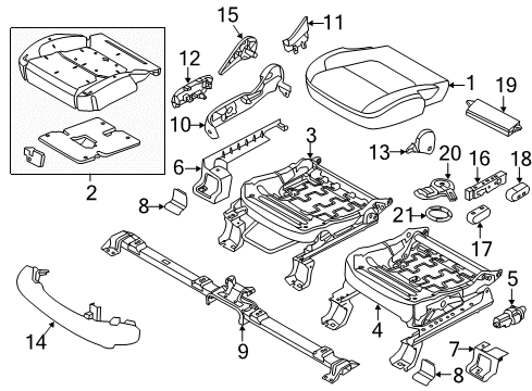 2016 Ford Explorer Shield Assembly Diagram for FB5Z-7862187-BA