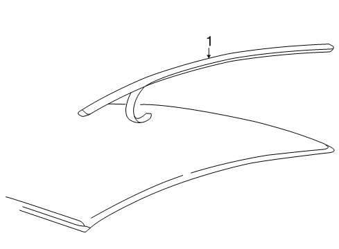 2007 Mercury Mariner Exterior Trim - Roof Diagram