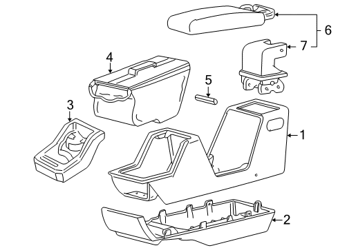 2004 Ford Explorer Sport Trac Center Console Diagram