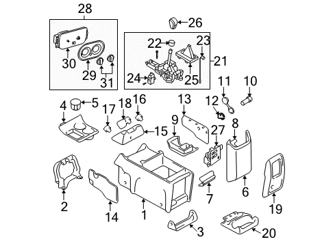 2004 Lincoln Navigator Panel - Instrument Diagram for 2L7Z-7804608-BAA