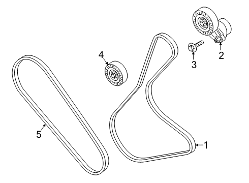 2023 Lincoln Nautilus Belts & Pulleys Diagram