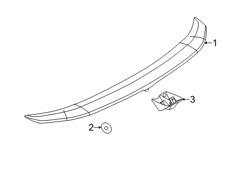 2010 Ford Taurus Kit - Rear Spoiler Diagram for AG1Z-5444210-AC