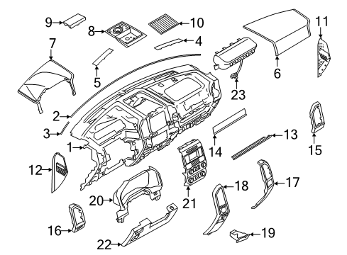 2018 Ford F-150 Instrument Panel Components Diagram 2 - Thumbnail