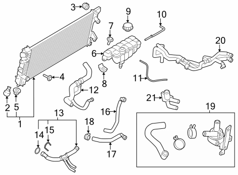 2024 Lincoln Navigator Radiator & Components Diagram