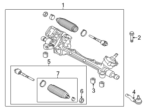 2012 Ford Fusion Steering Column & Wheel, Steering Gear & Linkage Diagram